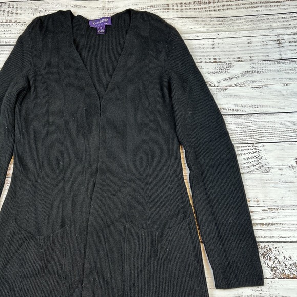 Ralph Lauren Collection Purple Label Cashmere Knit Open Cardigan Women's M Italy - Picture 5 of 14